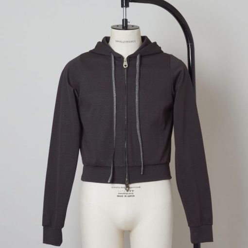 스키니 지퍼 후드 (블랙) 2501SK116