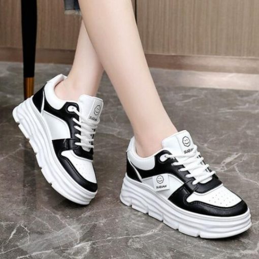 여성 패션 키높이 운동화 발편한 스니커즈