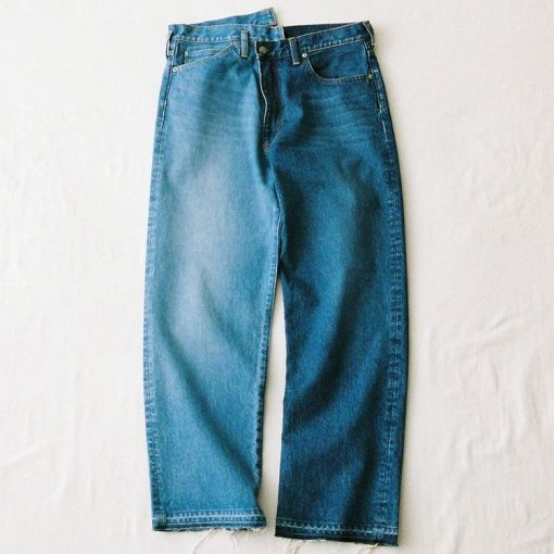 스플릿 데님 팬츠 인디고 워시 DNA25P04