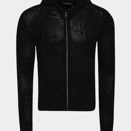 모노그램 니트 후디