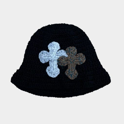 컬렉션 3D 더블 크로스 핸드메이드 니트 모자
